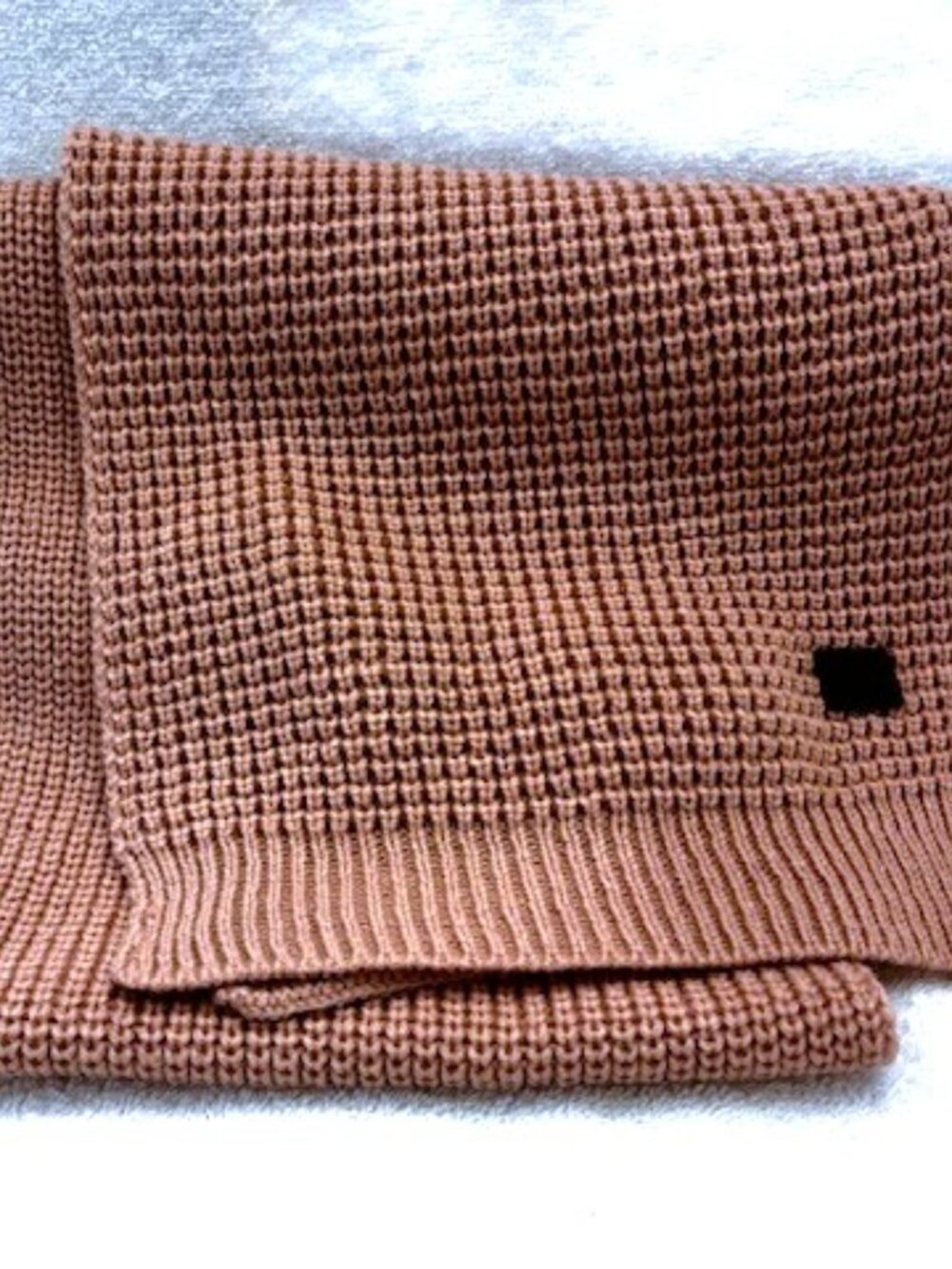 All Saints Angled Stitch Scarf in Misty Rose Pink NWOT